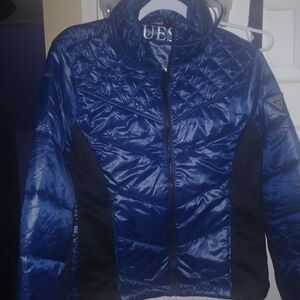 Guess Blue and Black Puffer Jacket